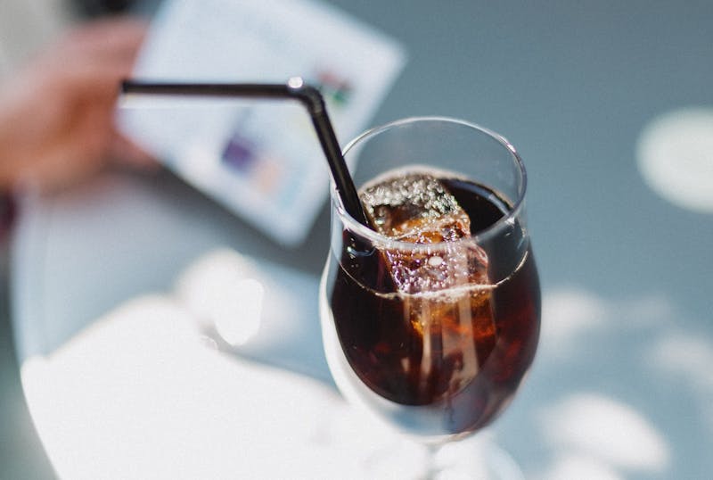 Coffee bar setup inside Cafe Rio